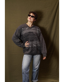 Vintage unisex πλεκτή μπλούζα M