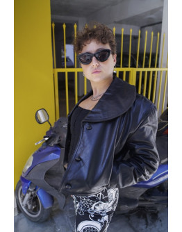 Vintage 80s δερμάτινο τζάκετ M