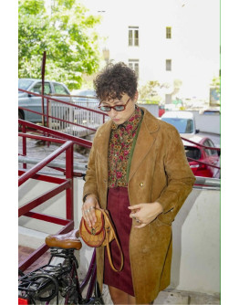 Vintage suede δερμάτινο τζάκετ M