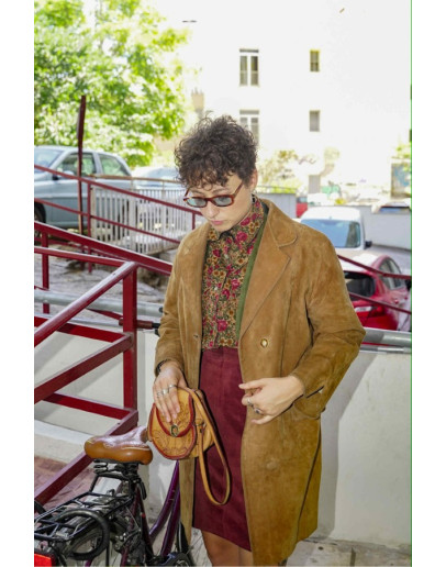 Vintage suede δερμάτινο τζάκετ M