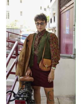 Vintage western leather bag 
