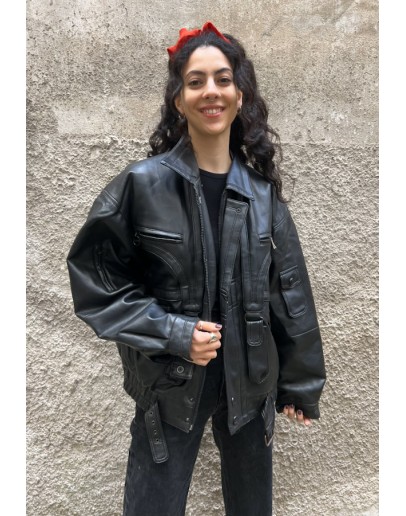 Vintage leather jacket XL