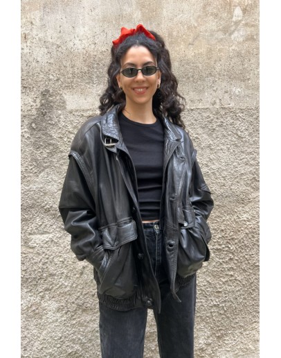 Vintage leather jacket M-L