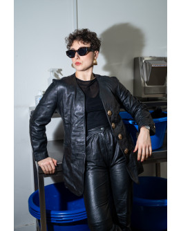 Vintage leather blazer S