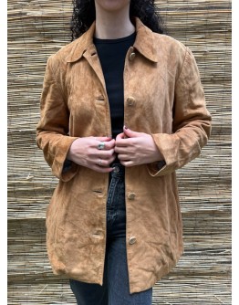 Vintage suede δερμάτινο τζάκετ M