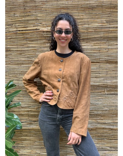 Vintage tyrol suede leather jacket L