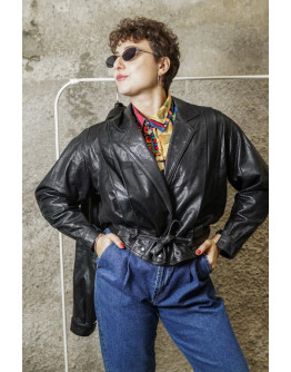 Vintage leather jacket S
