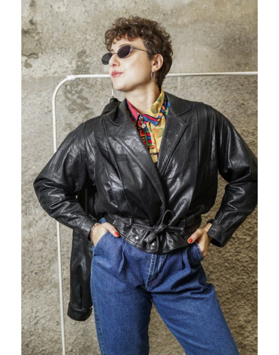 Vintage leather jacket S