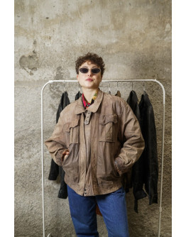 Vintage unisex leather jacket M