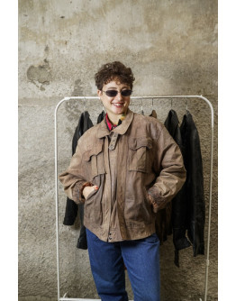 Vintage unisex leather jacket M