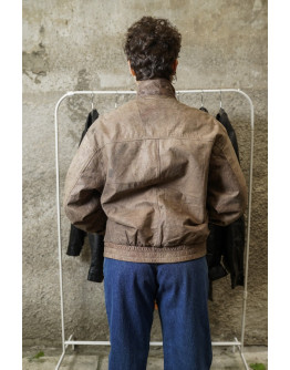 Vintage unisex leather jacket M