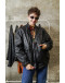 Vintage unisex leather jacket M