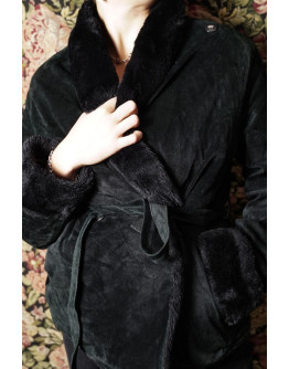 Vintage suede δερμάτινο τζάκετ M