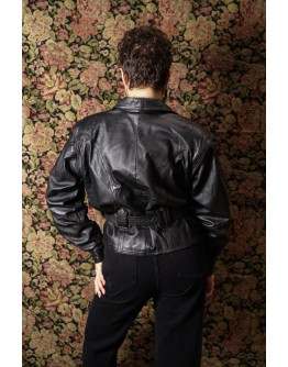 Vintage biker δερμάτινο τζάκετ M