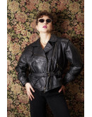 Vintage biker δερμάτινο τζάκετ M