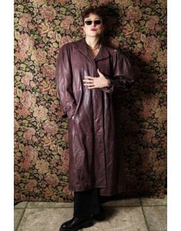 Vintage δερμάτινη καπαρντίνα 