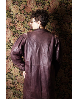 Vintage δερμάτινη καπαρντίνα 