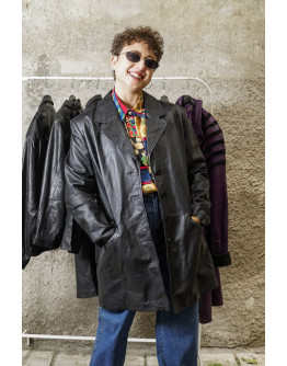 Vintage leather jacket XL