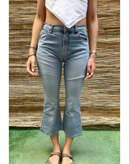 Vintage denim capri παντελόνι S
