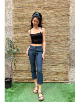Vintage denim Υ2Κ capri παντελόνι S