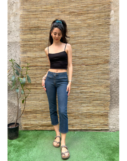 Vintage denim Υ2Κ capri παντελόνι S
