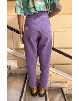 Vintage denim λιλά παντελόνι L-XL