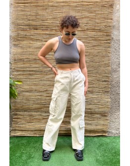 Vintage cargo denim παντελόνι S