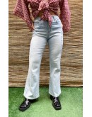 Vintage denim παντελόνι καμπάνα με κεντημένες λεπτομέρειες S
