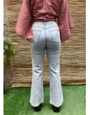 Vintage denim παντελόνι καμπάνα με κεντημένες λεπτομέρειες S