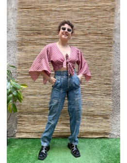 Vintage denim παντελόνι ψηλόμεσο S