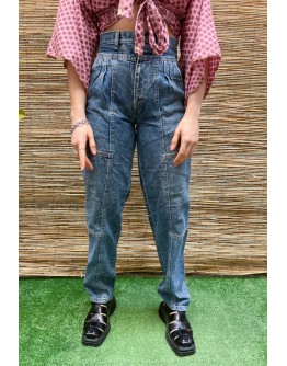 Vintage denim παντελόνι ψηλόμεσο S