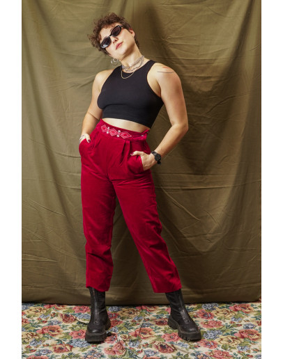 Vintage velvet pants S