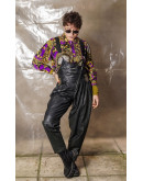 Vintage leather dungaree with stud M