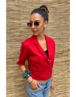 Vintage blazer with embroidery M