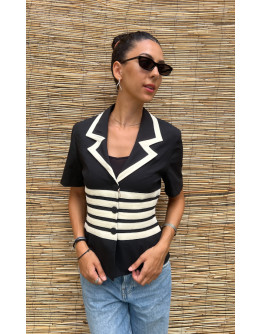 Vintage striped blazer S