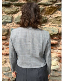 Vintage woollen plaid blazer M