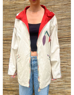 Vintage double faced jacket με κεντημένες λεπτομέριες XL