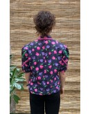 Vintage short sleeves floral blazer XL