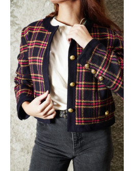 Vintage μάλλινο καρό σακάκι M