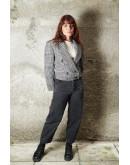 Vintage woollen plaid blazer M