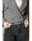 Vintage woollen plaid blazer M