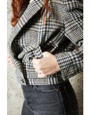Vintage woollen plaid blazer M