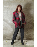 Vintage μάλλινο καρό σακάκι L