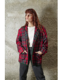 Vintage μάλλινο καρό σακάκι L