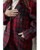 Vintage μάλλινο καρό σακάκι L