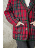 Vintage μάλλινο καρό σακάκι L