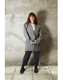 Vintage μάλλινο καρό σακάκι 