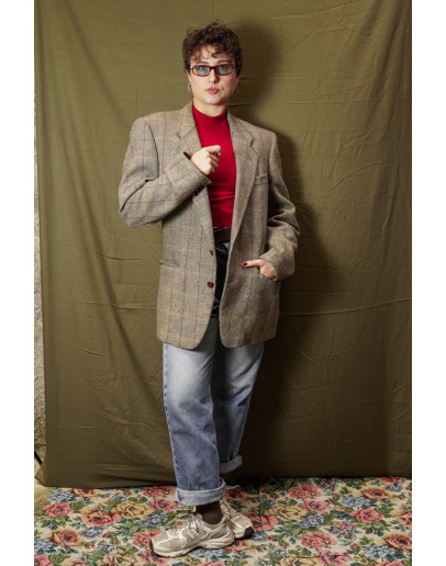 Vintage wollen blazer L