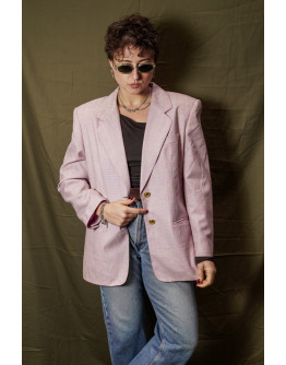 Vintage μάλλινο καρό σακάκι M