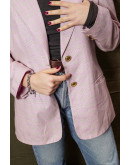 Vintage wollen plaid blazer M